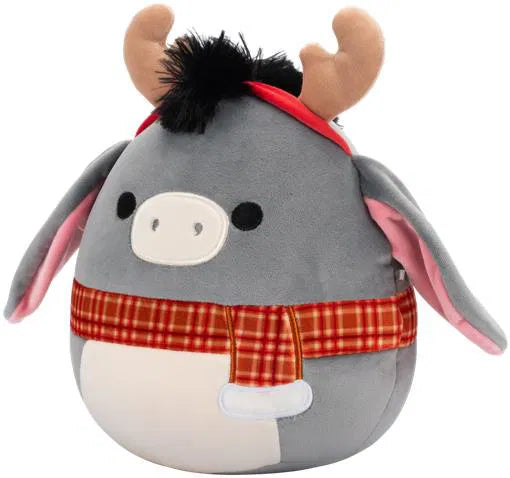Squishmallows Christmas Donkey with Antlers and Scarf Jason
