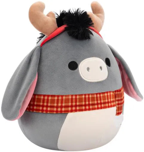 Squishmallows Christmas Donkey with Antlers and Scarf Jason