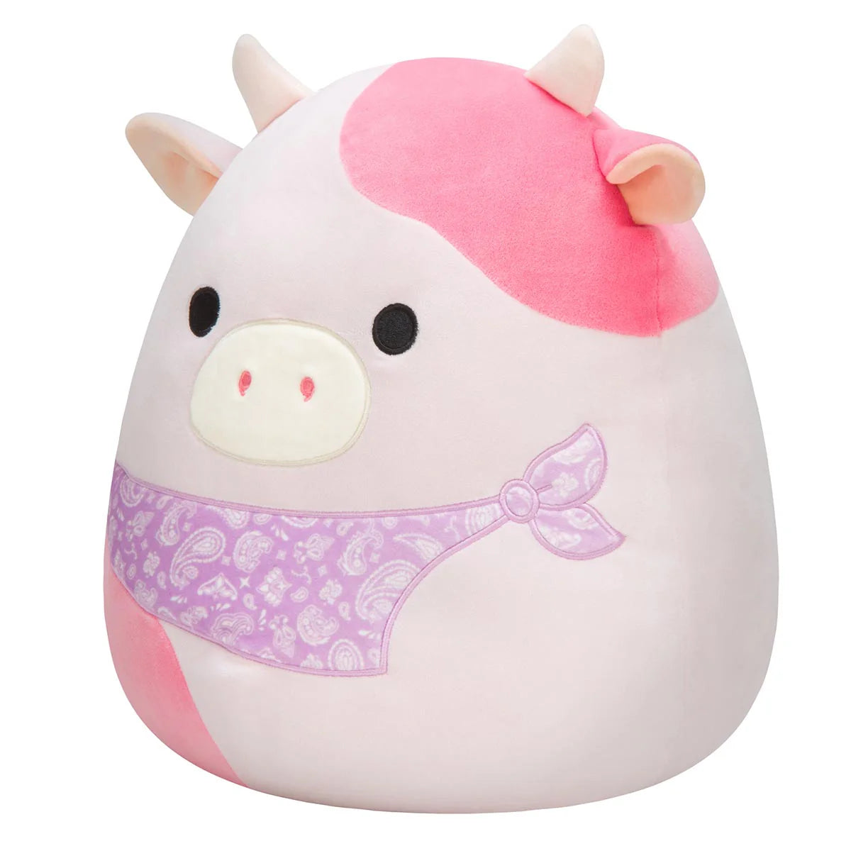 Squishmallows  - Reshma the Light Pink Cow with Purple Bandana