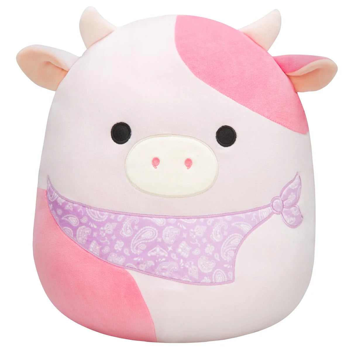 Squishmallows  - Reshma the Light Pink Cow with Purple Bandana