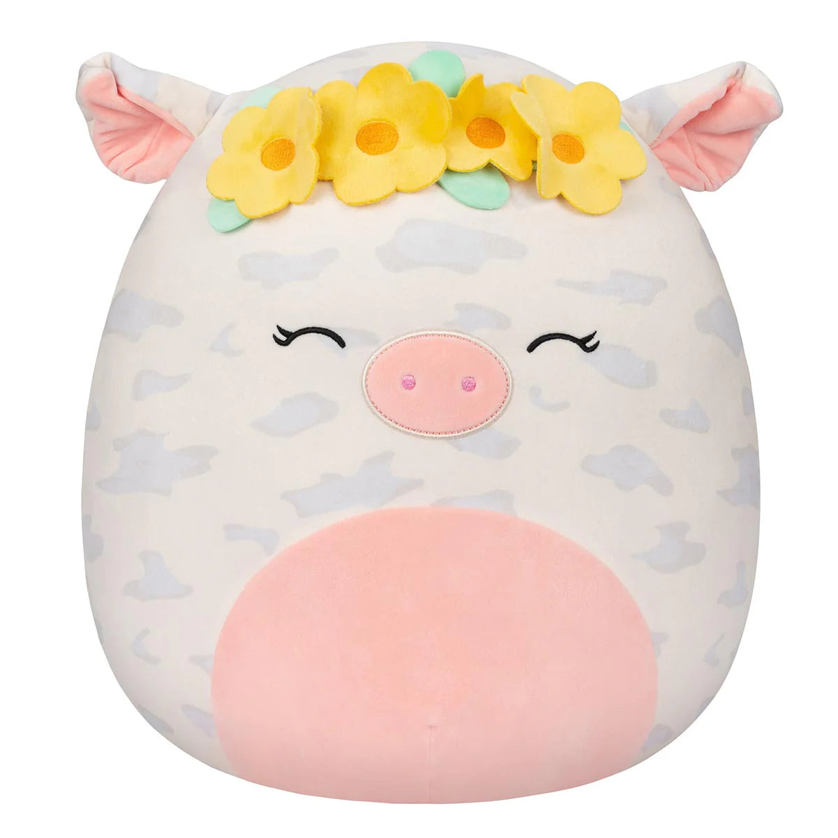 Squishmallows  - Rosie the Spotted Pig with Yellow Flower Crown