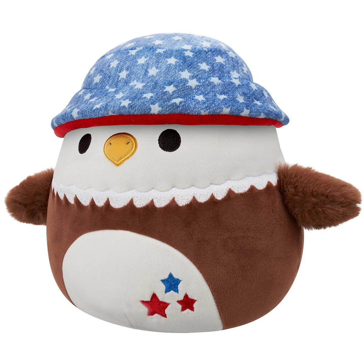 Squishmallows Micromallows Edward the Bald Eagle with Bucket Hat