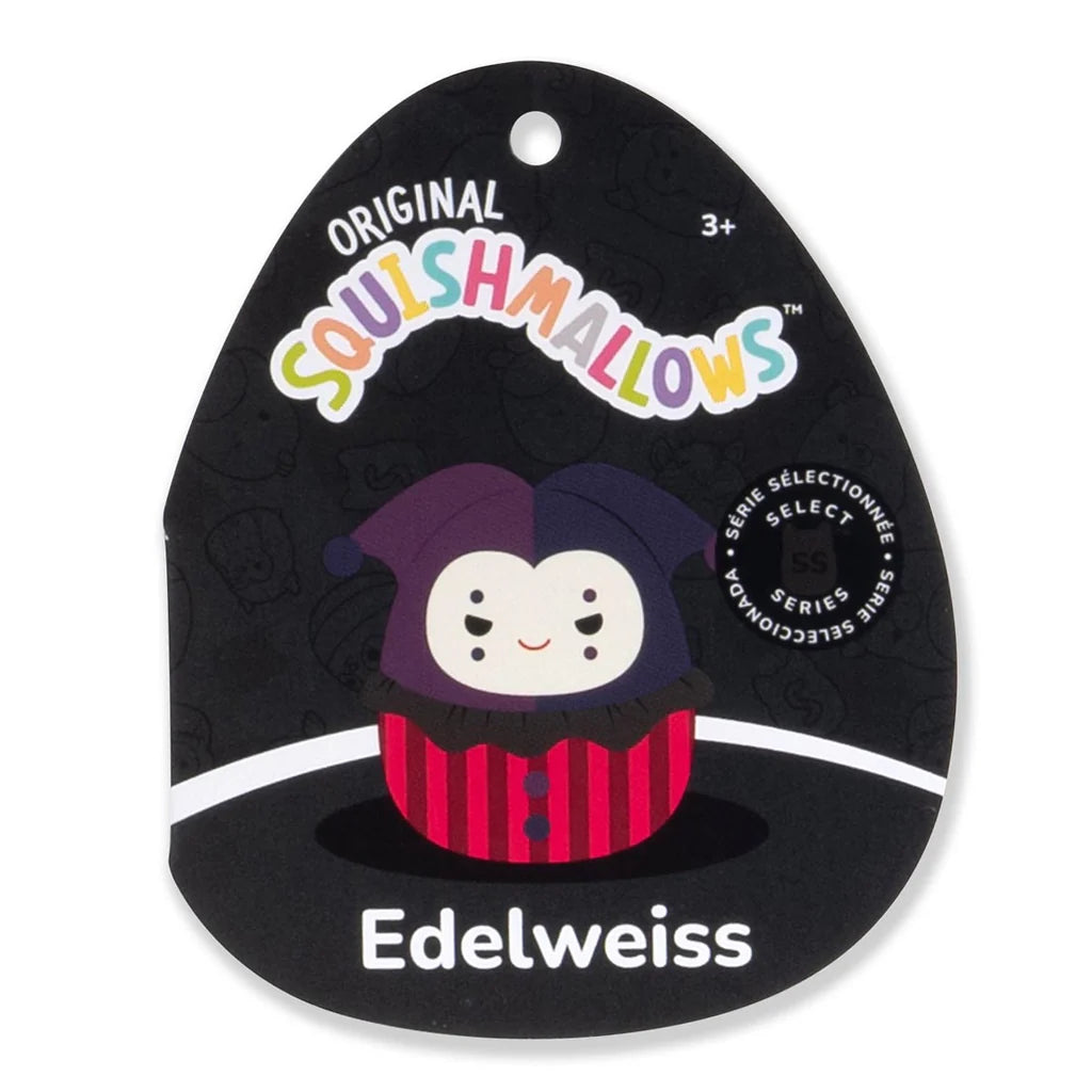 Squishmallows Halloween Select Series Edelweiss the Red Goth Jester