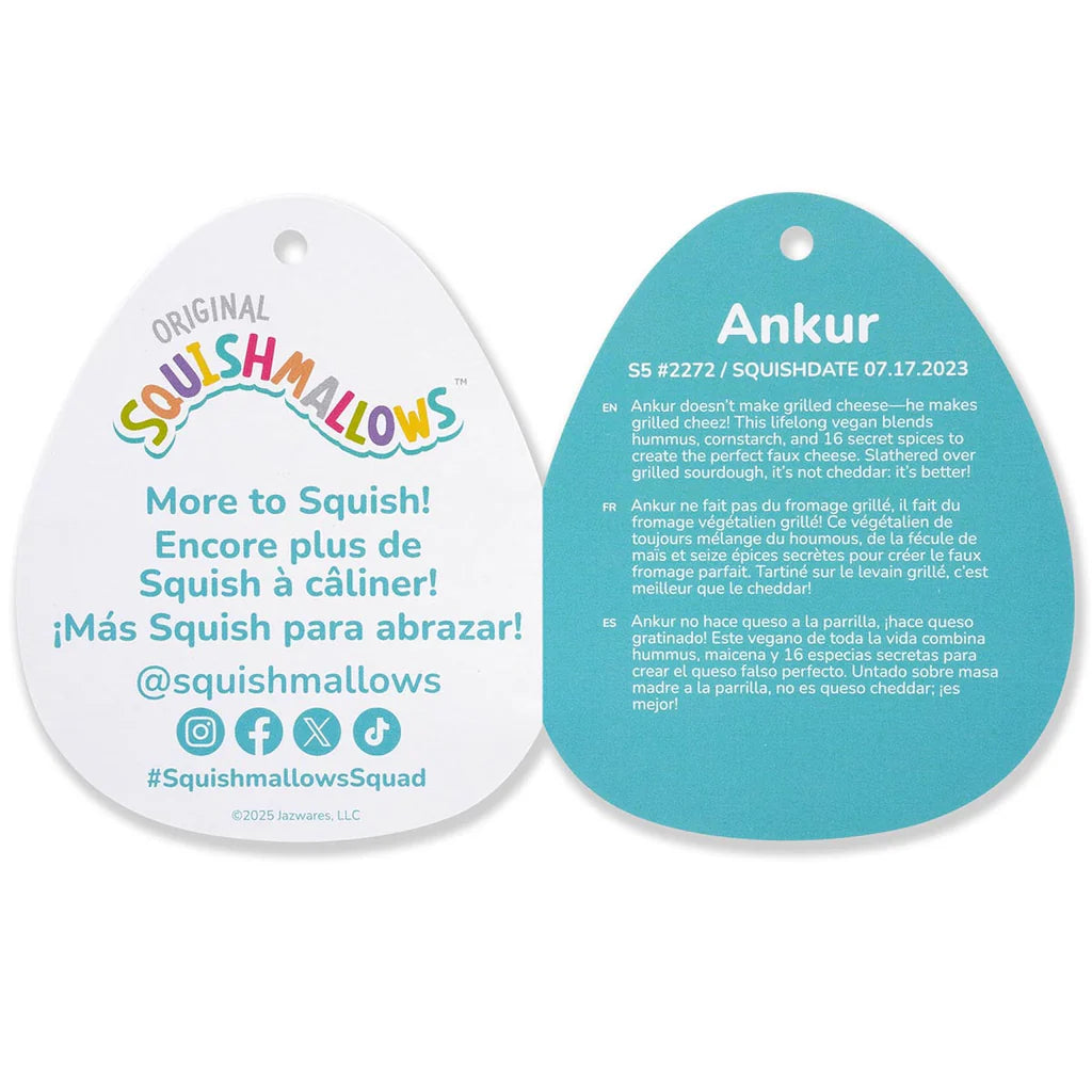 Squishmallows Fuzz-A-Mallows Ankur the Teal Mushroom