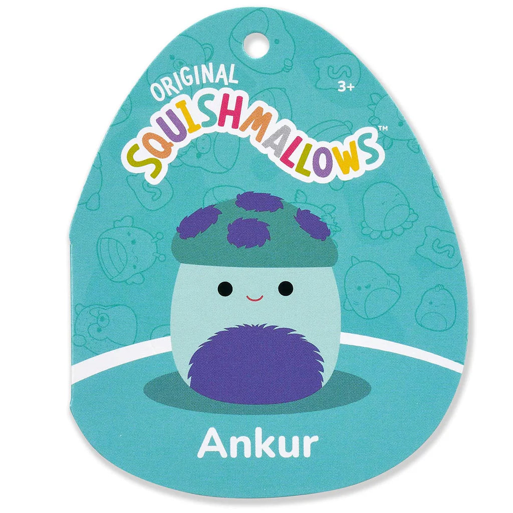Squishmallows Fuzz-A-Mallows Ankur the Teal Mushroom