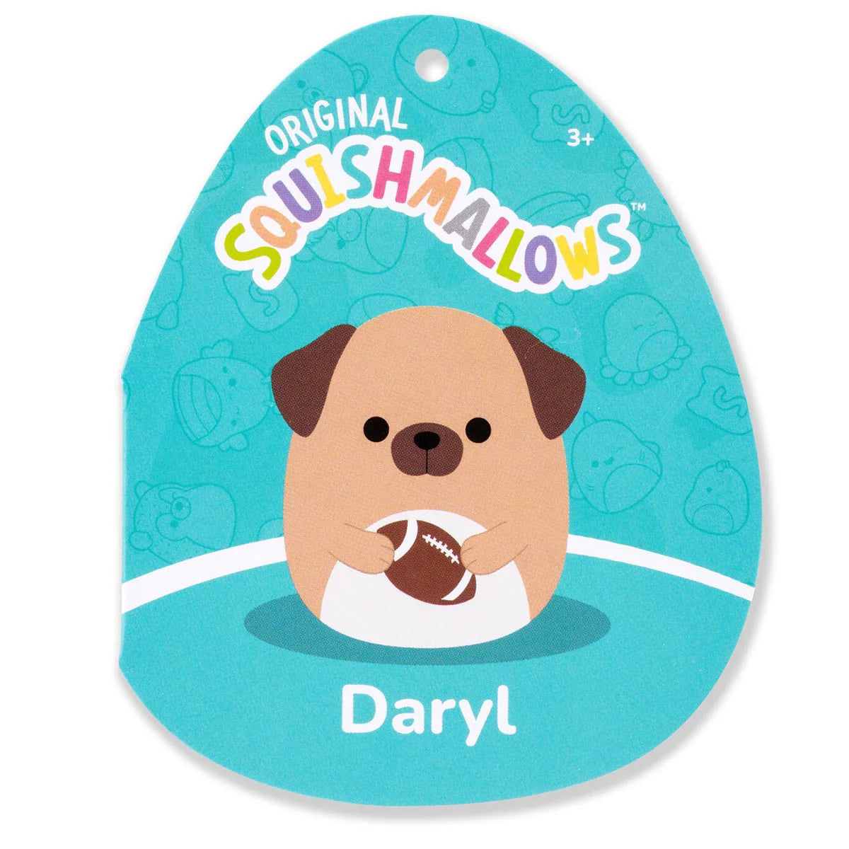 Squishmallows  - Daryl the Brown Dog Holding Football
