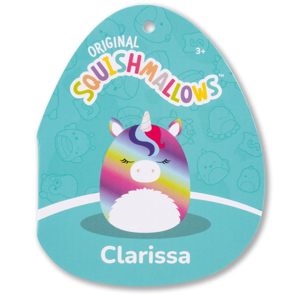 Squishmallows Fuzz-A-Mallows Clarissa the Rainbow Unicorn