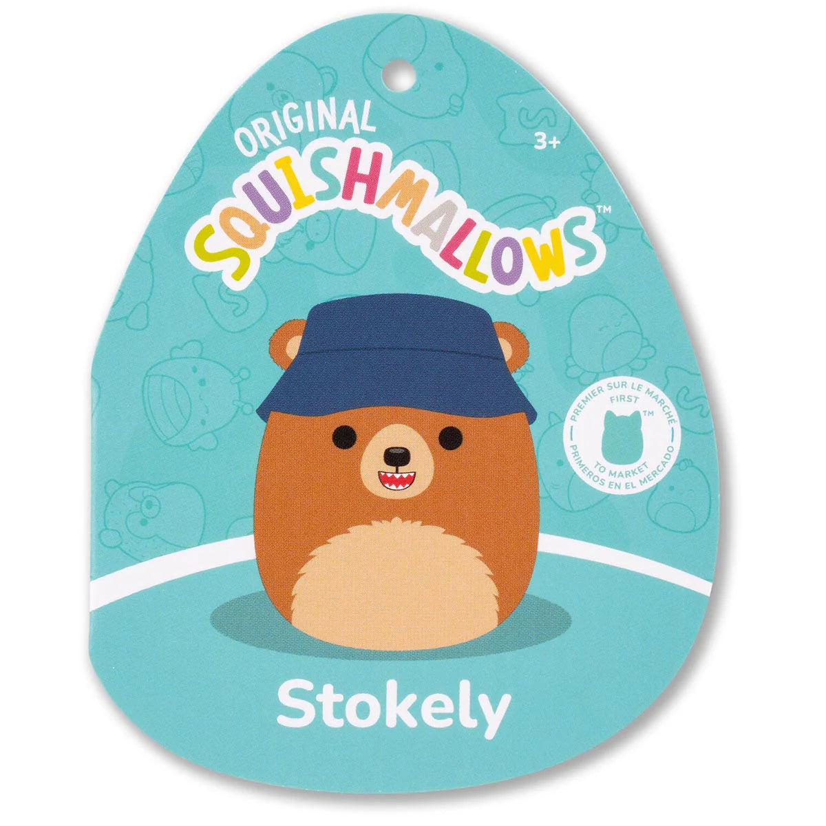 Squishmallows  - Stokely the Brown Kodiak Bear with Bucket Hat