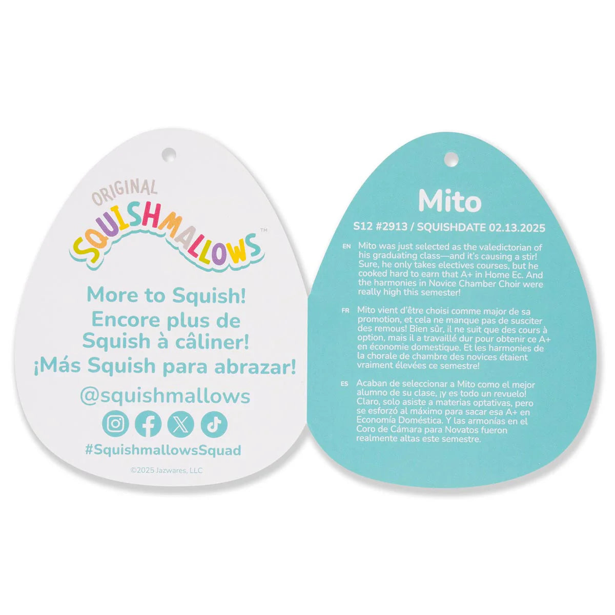 Squishmallows  - Mito the Yellow Tie-Dye Griffin