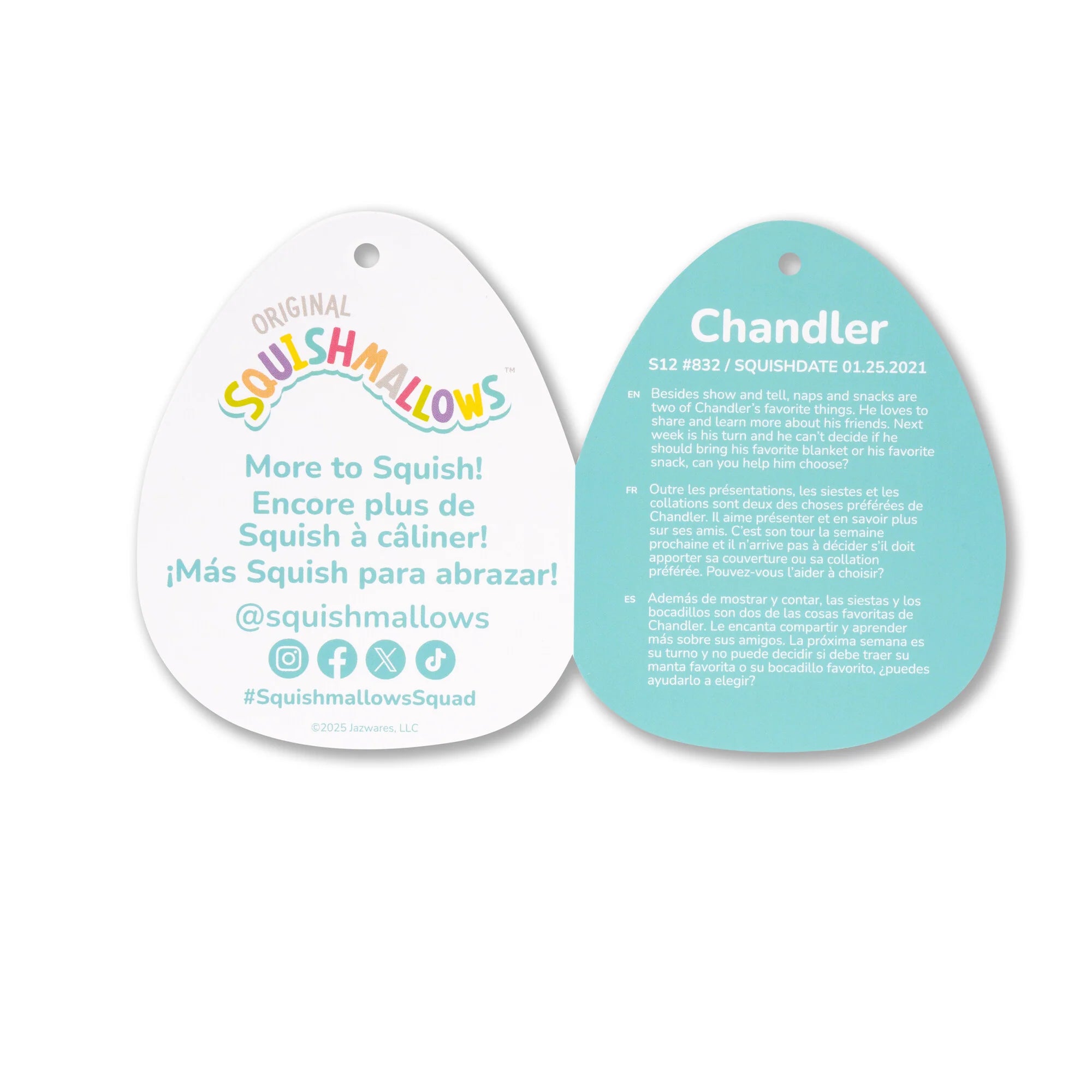 Squishmallows  -Chandler the Yellow Shark