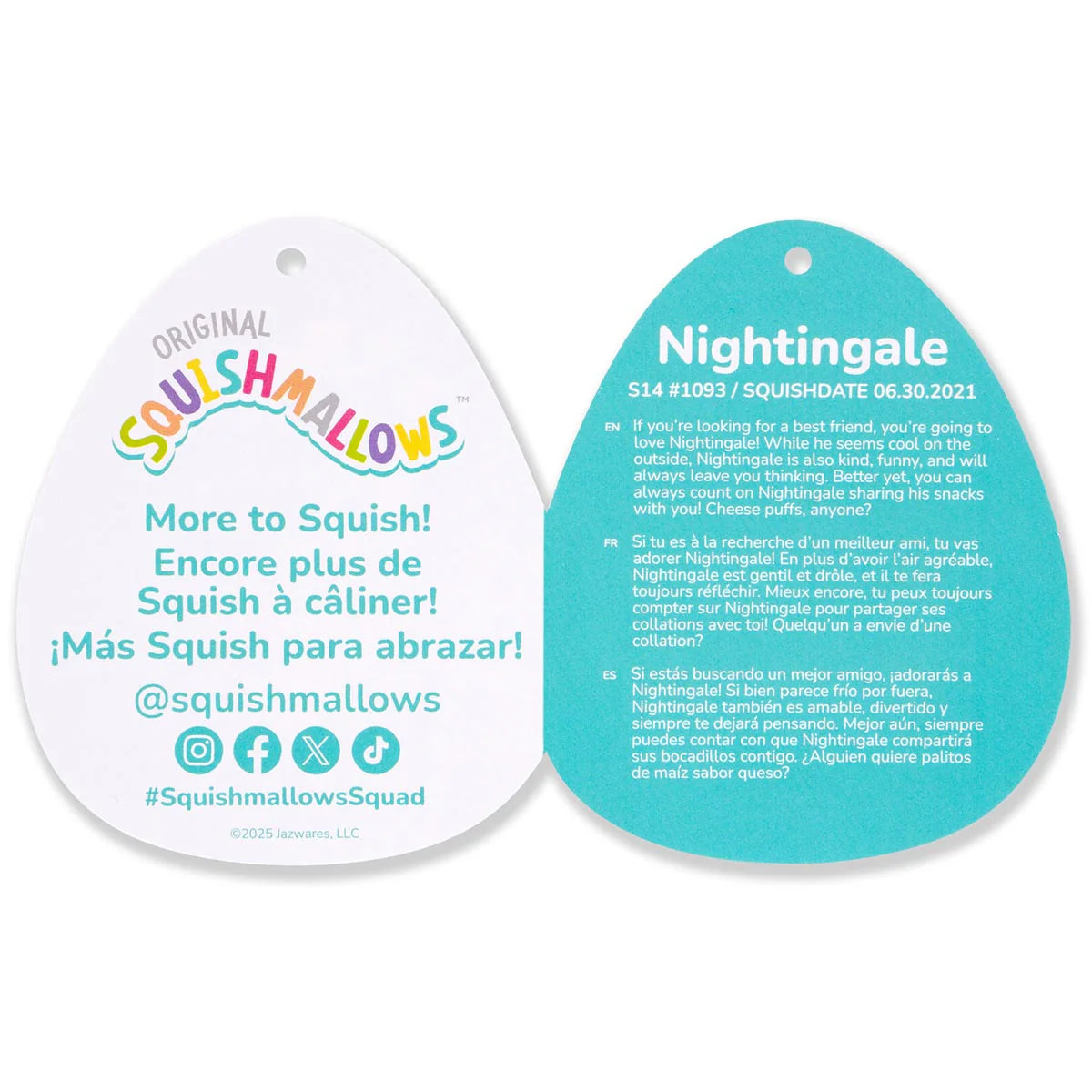 Squishmallows  - Nightingale the Brown Cow with Spots