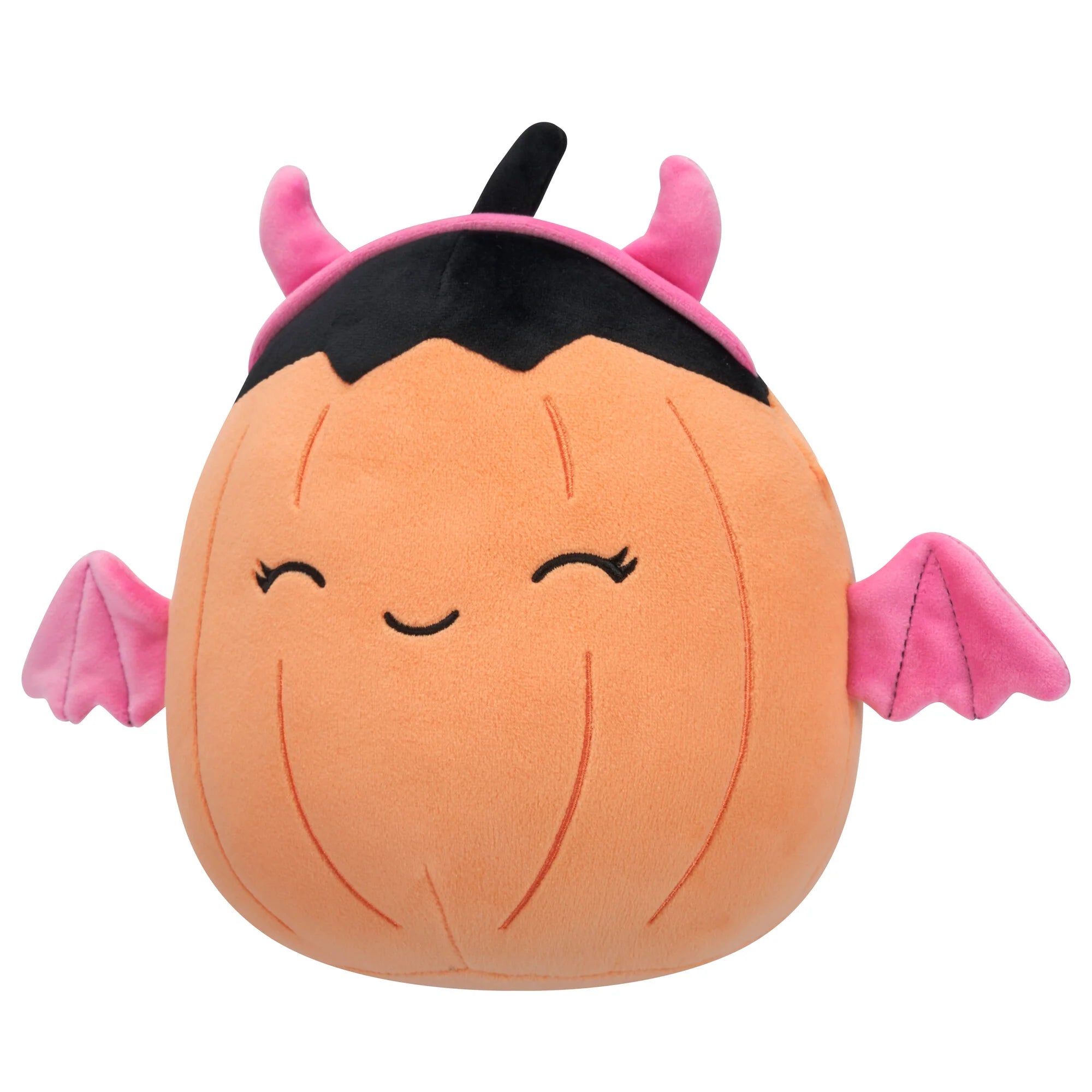 Squishmallows  Halloween Margie the Pastel Orange Pumpkin in Pink Devil Costume