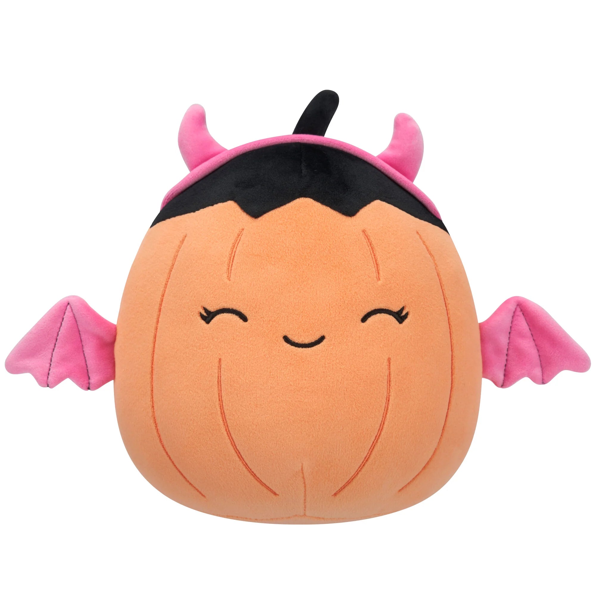 Squishmallows  Halloween Margie the Pastel Orange Pumpkin in Pink Devil Costume