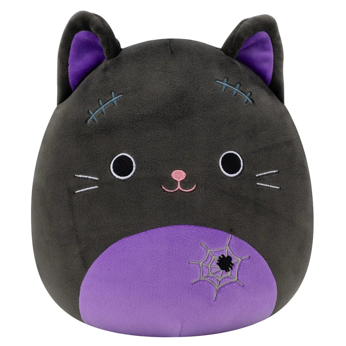 Squishmallows Halloween Autumn the Black Cat with Purple Belly