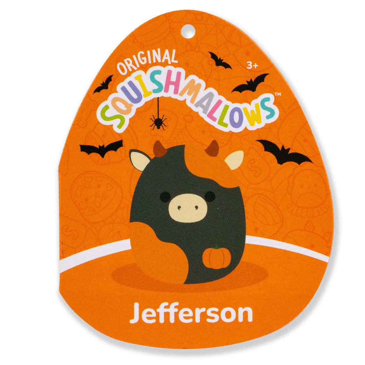 Squishmallows  - Jefferson the Black and Orange Cow