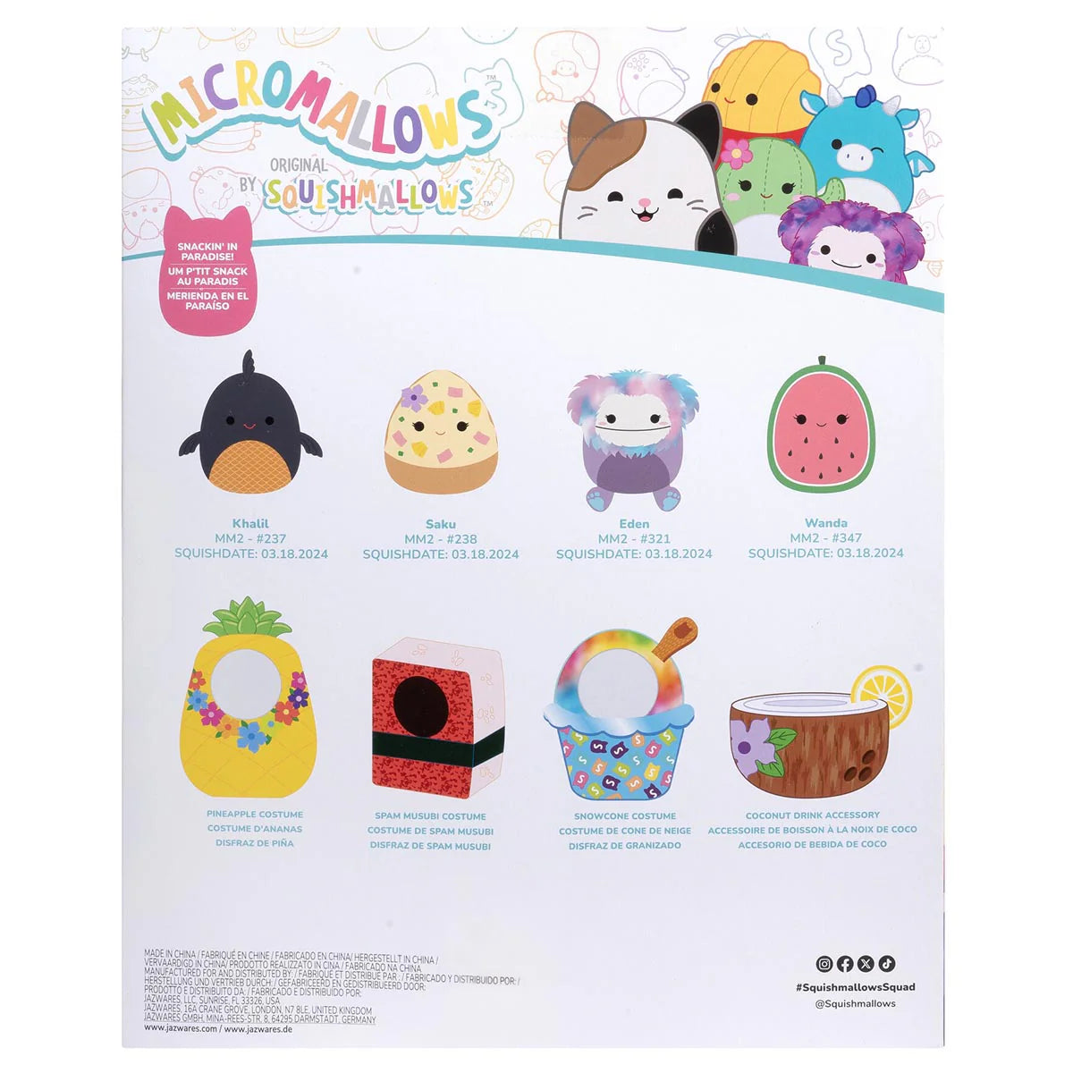 Squishmallows Micromallows Island Snack Machine Deluxe Accessory Set