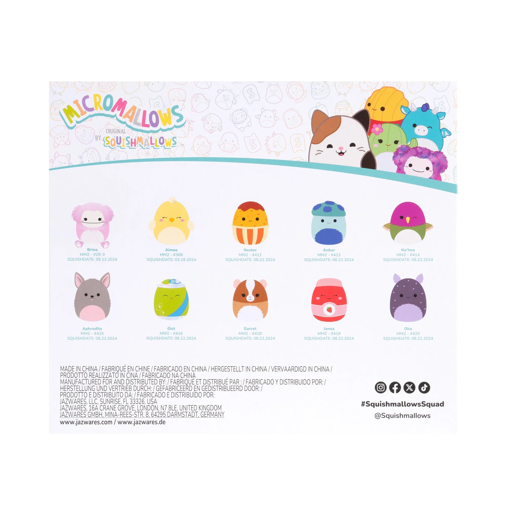 Squishmallows Micromallows 10-Pack