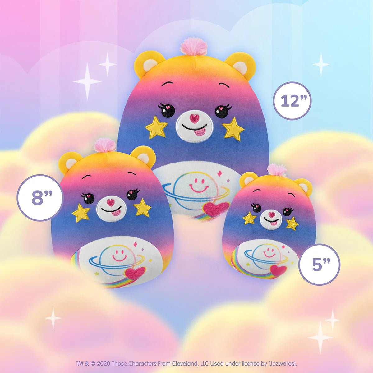 Squishmallows - Care Bears Starlight Love Bear Bundle