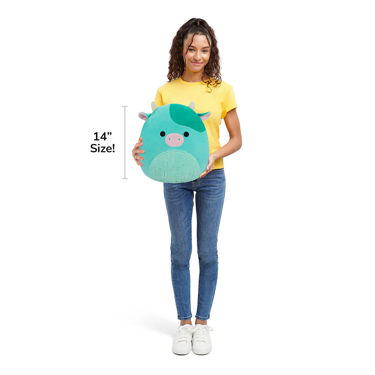 Squishmallows Fuzz-A-Mallows Seamus the Green Cow
