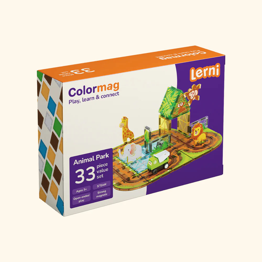 Jeu de construction magnétique Colormag Parc animalier