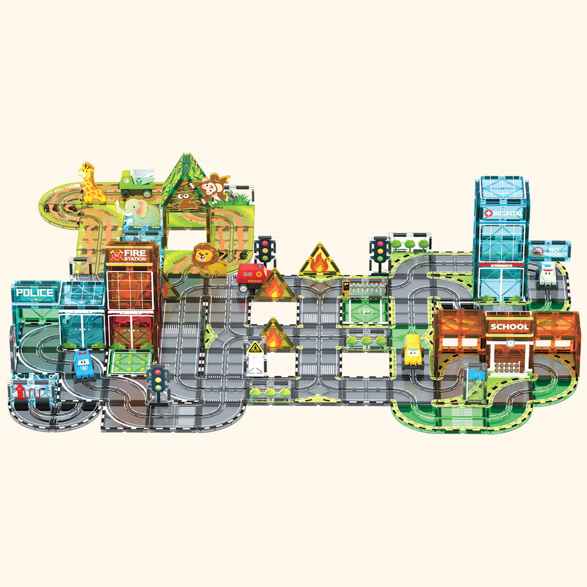 Magnetic Building Set COLORMAG City