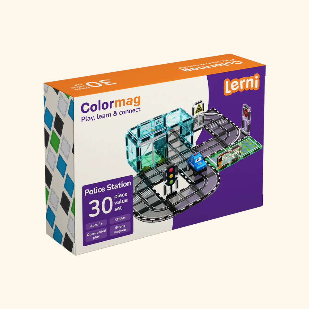 Jeu de construction magnétique Commissariat de police Colormag