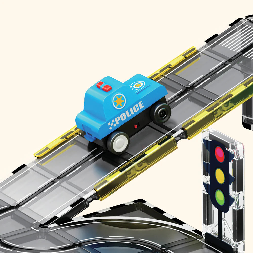 Jeu de construction magnétique Commissariat de police Colormag