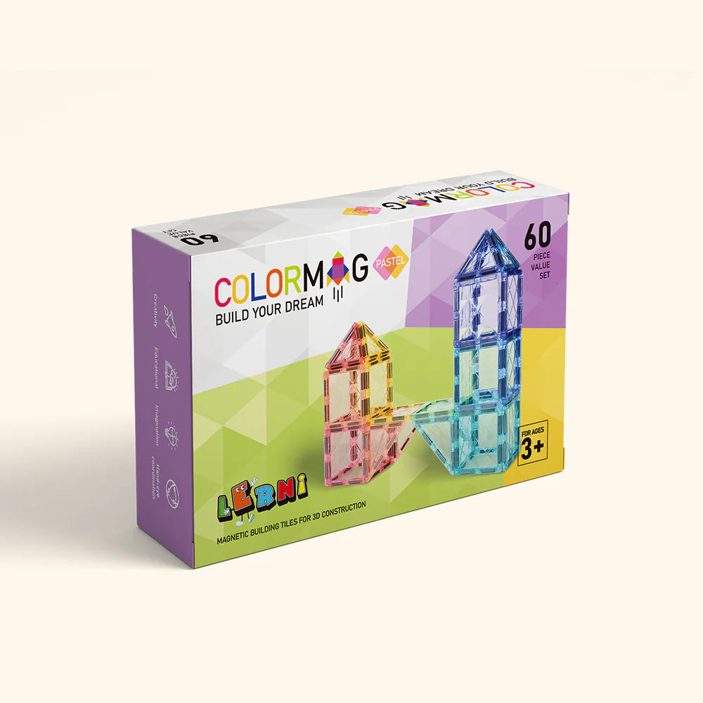 Jeu de construction magnétique COLORMAG 60 – Pastel